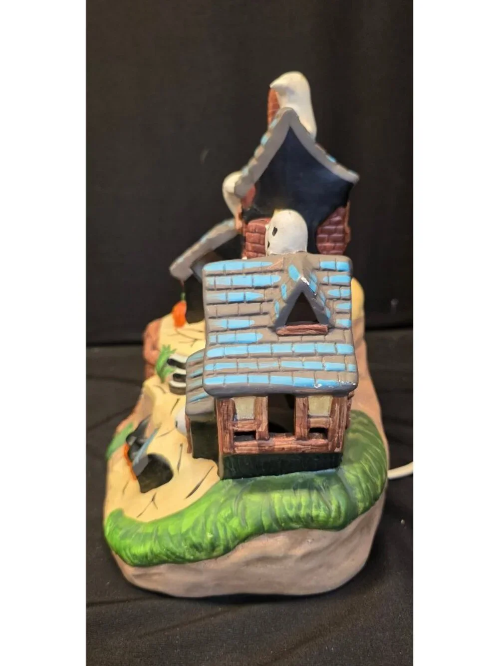 Vintage Pacific Rim Ceramic Light-Up Halloween Spooky Haunted House Colorful